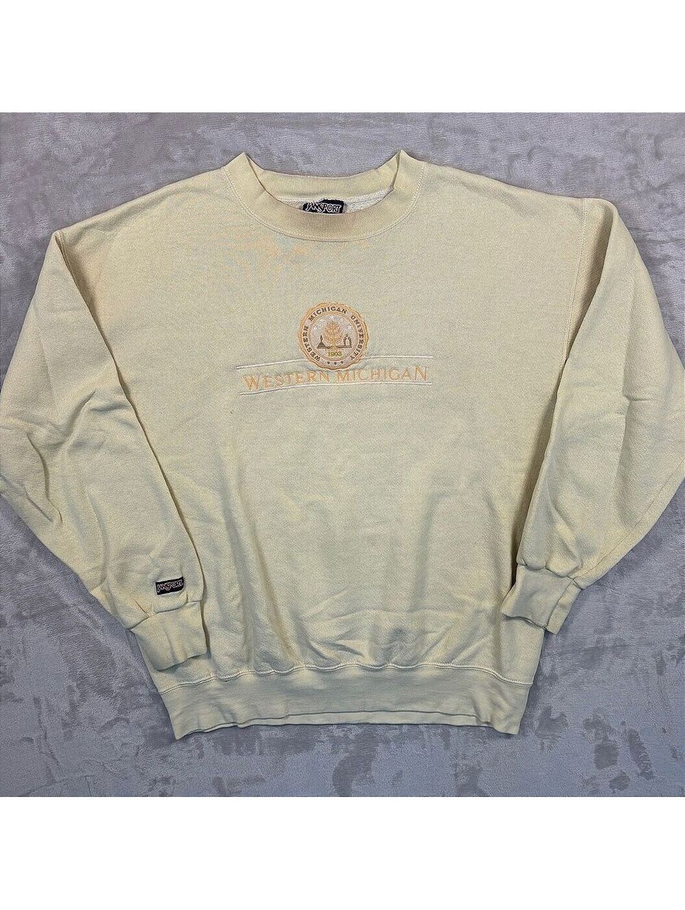 Vintage 90s Jansport Western Michigan University Embroidered Crewneck Oversize L